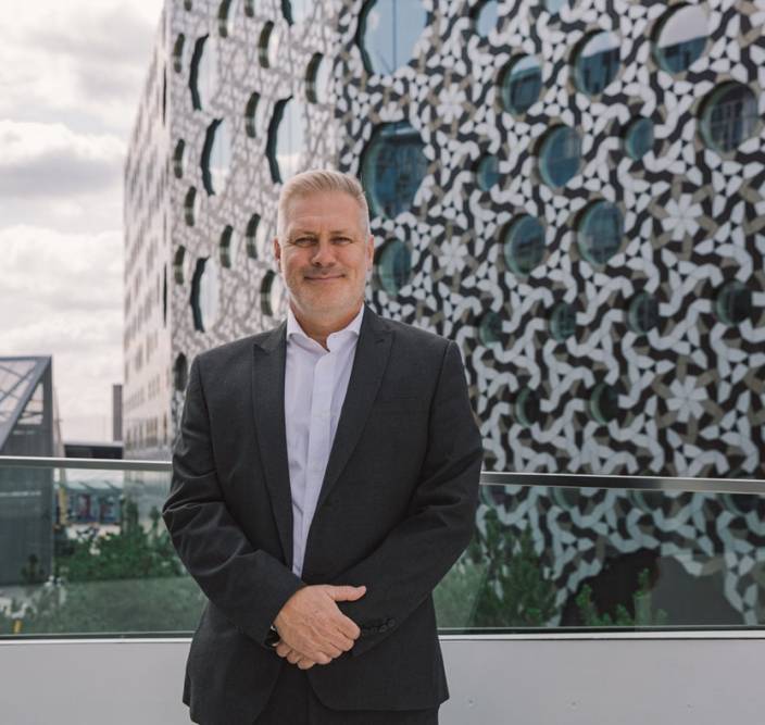 Andy Cook outside Ravensbourne