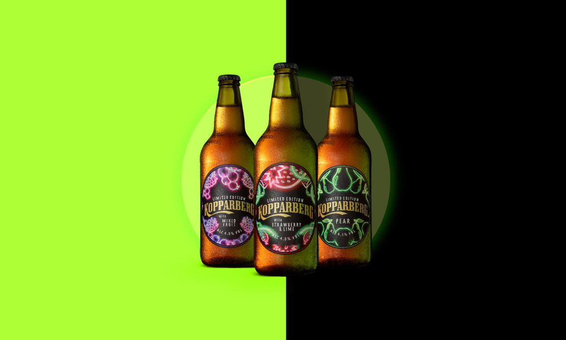 Limited edition Kopparberg bottles designed by Ben McKay