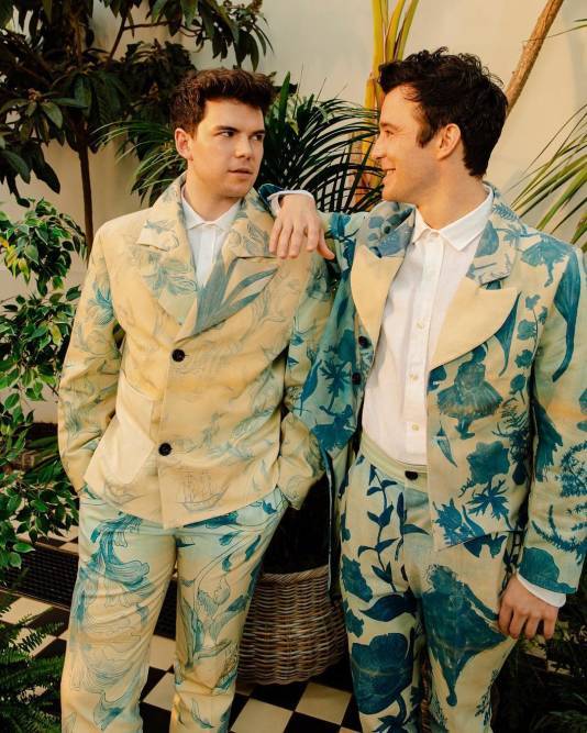 Bridgerton brothers wearing Ifeanyi Okwuadi